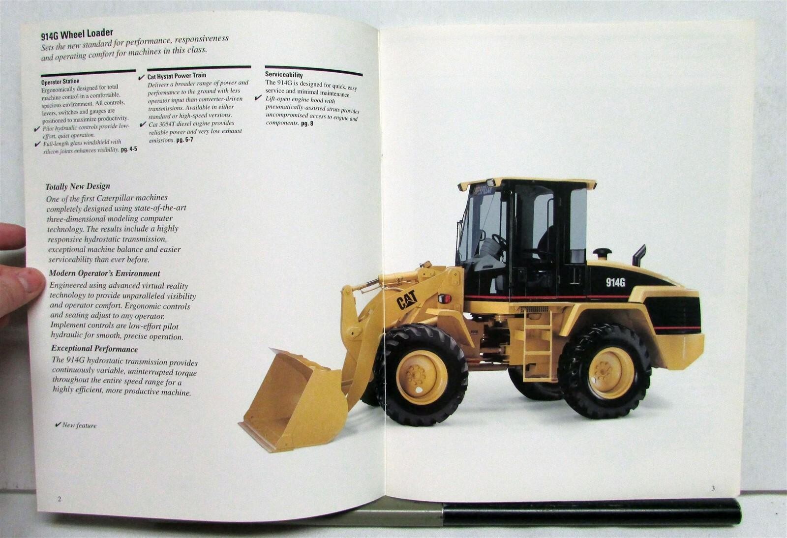 1995 Caterpillar 914G Wheel Loader Specifications Construction Sales Brochure