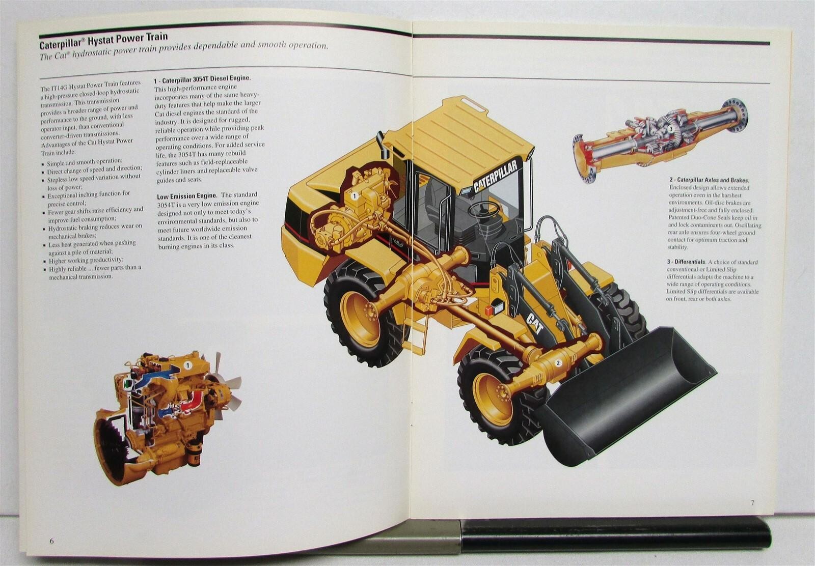 1995 Caterpillar IT14G Integrated Toolcarrier Specs Construction Sales Brochure