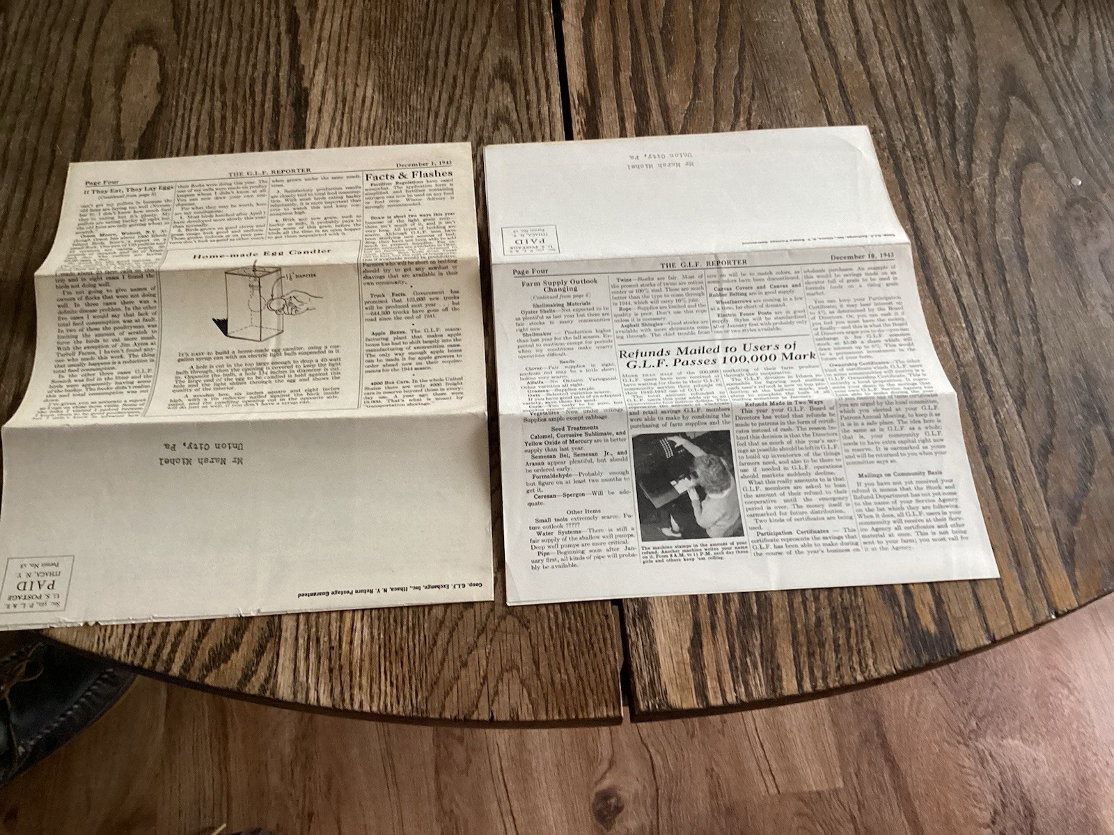 1943 Vol.1 No.1&2 G.L.F.Reporter Cooperative Grange League Federation Ithaca NY