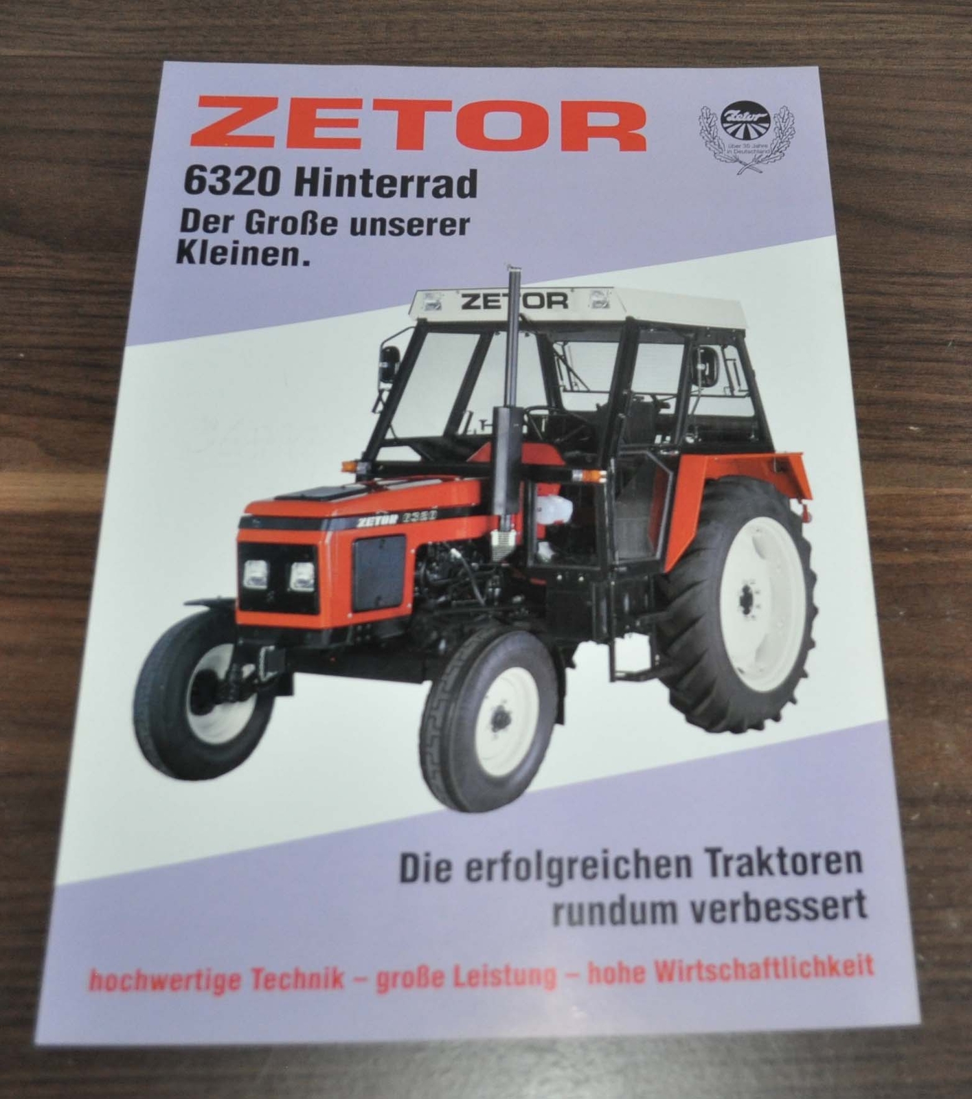 Zetor 6320 Hinterrad Tractor Specification Brochure Prospekt