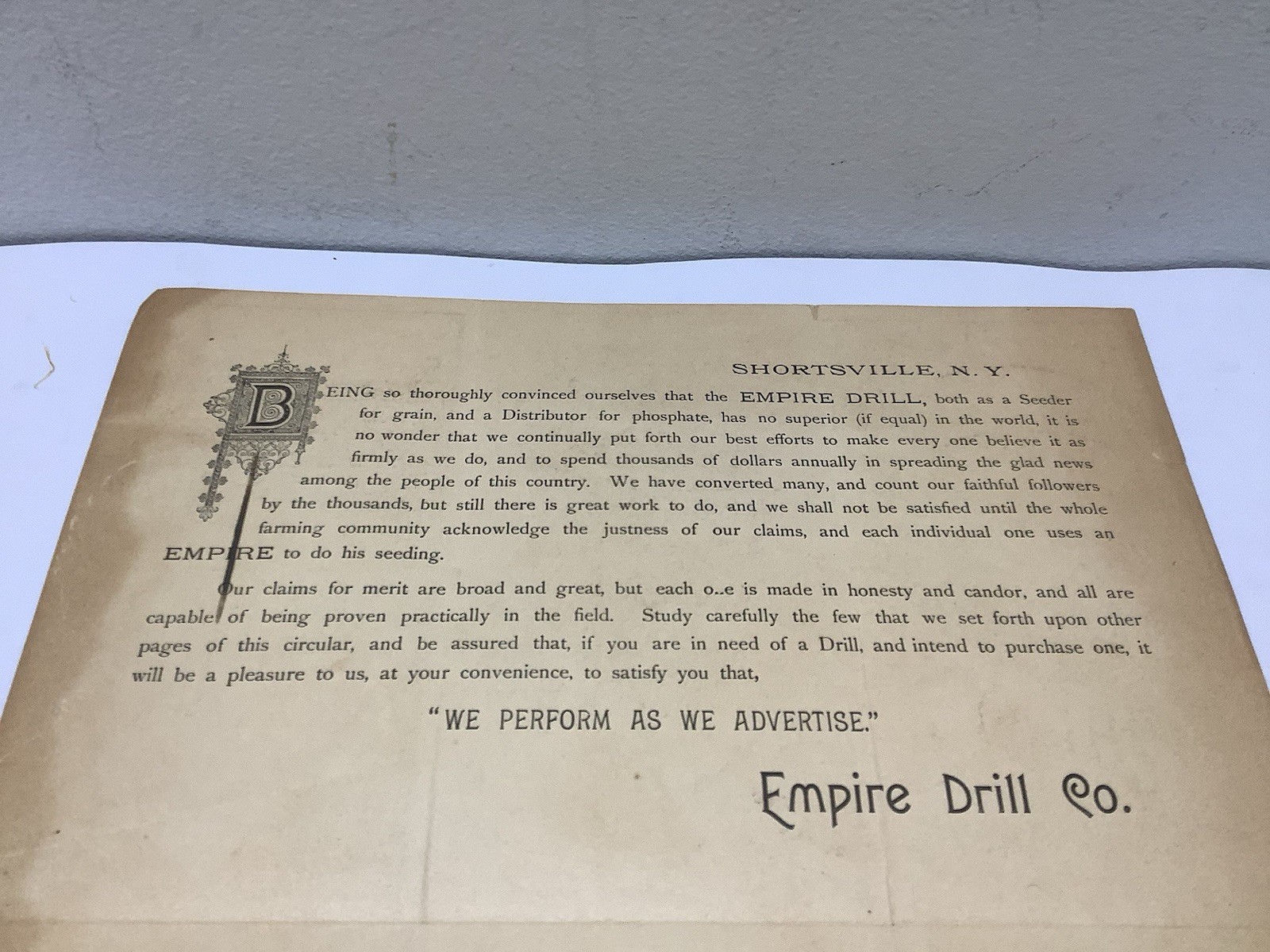 Empire Drill Co. Jackson MI Farm Equip Ads Brochure Flyer Ind Revolution