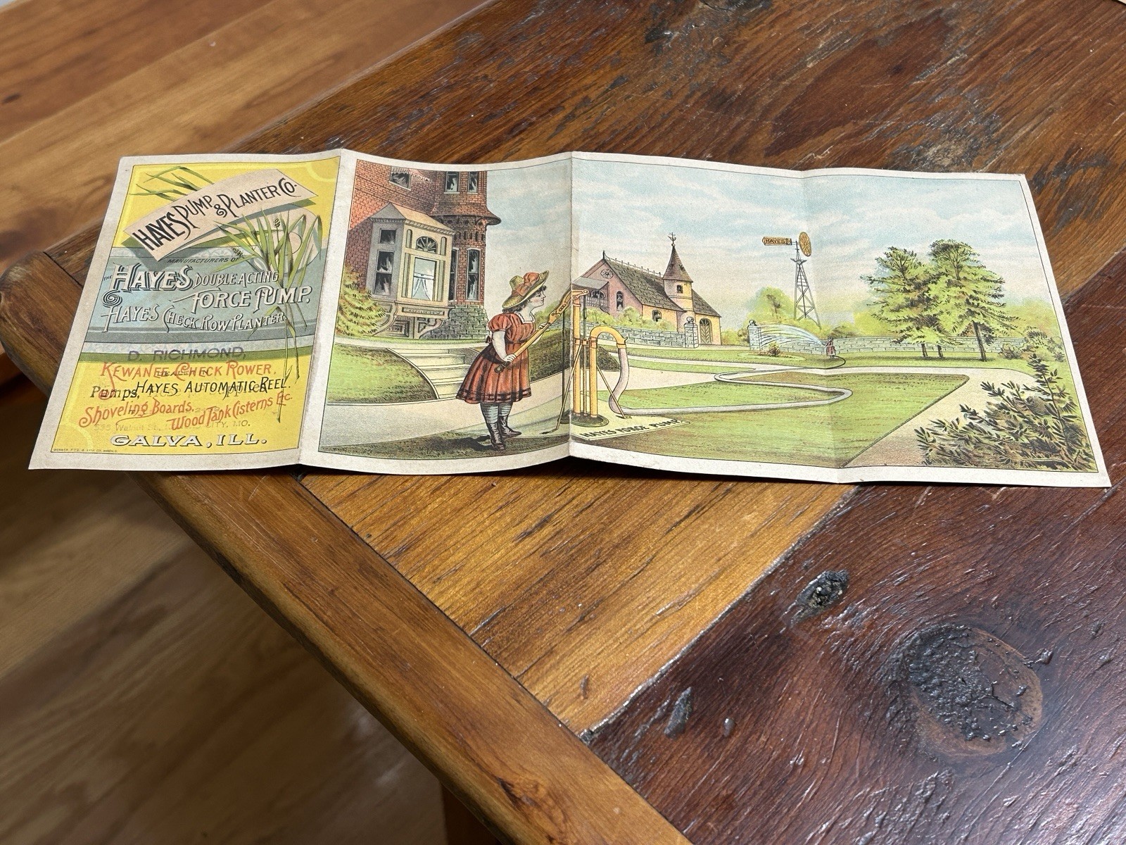 Kansas City Missouri E.K. Hayes Promotional Foldout Ad Pumps An Windmills