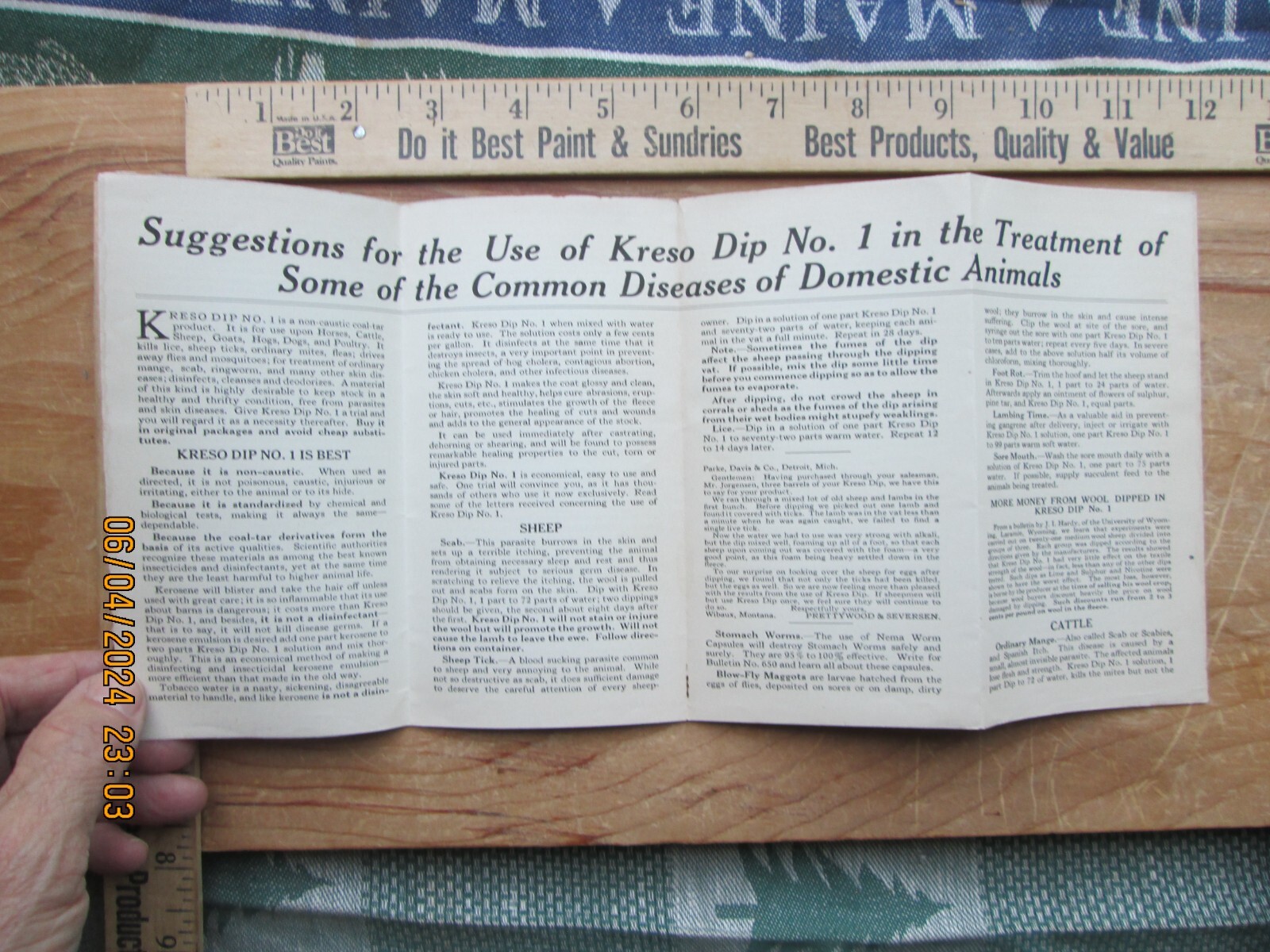 Farm sanitation kreso dip no. 1 brochure 1928