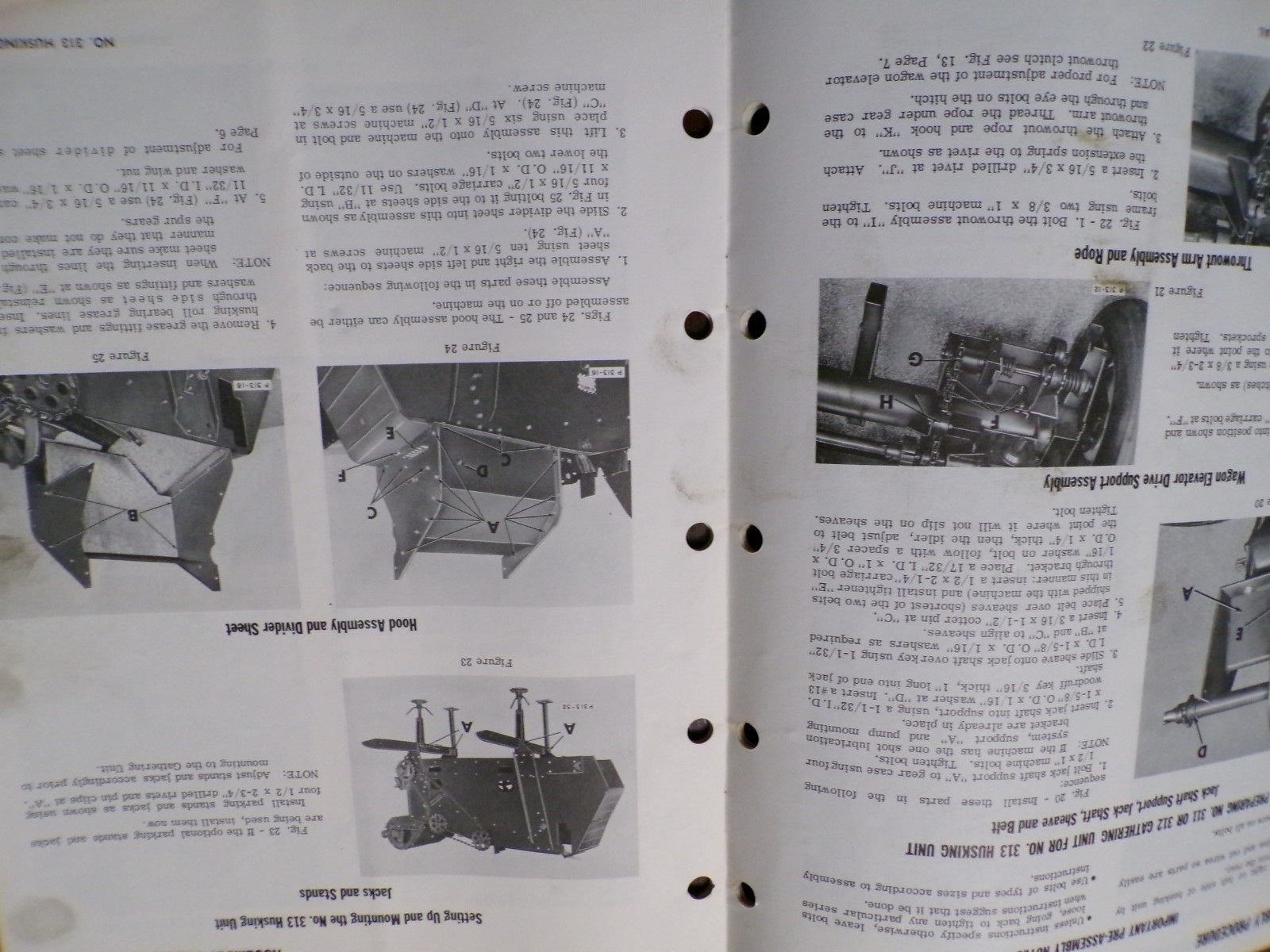 New Idea No 311 & 312 Two-Row Pull-Type Pickers Op&rsquo;s Manual, 313 Husking Unit