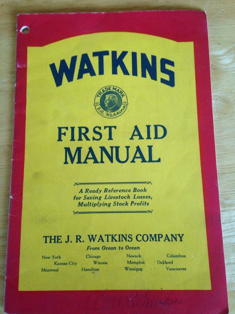 Vintage J Watkins First Aide Manual 1927 For Saving Livestock Losses