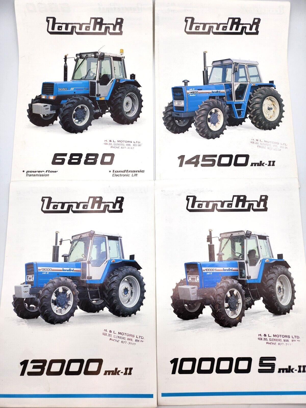 Landini Farm Tractor 6880 1000013000 14500 Color 2-Sided Sales Salesman Brochure