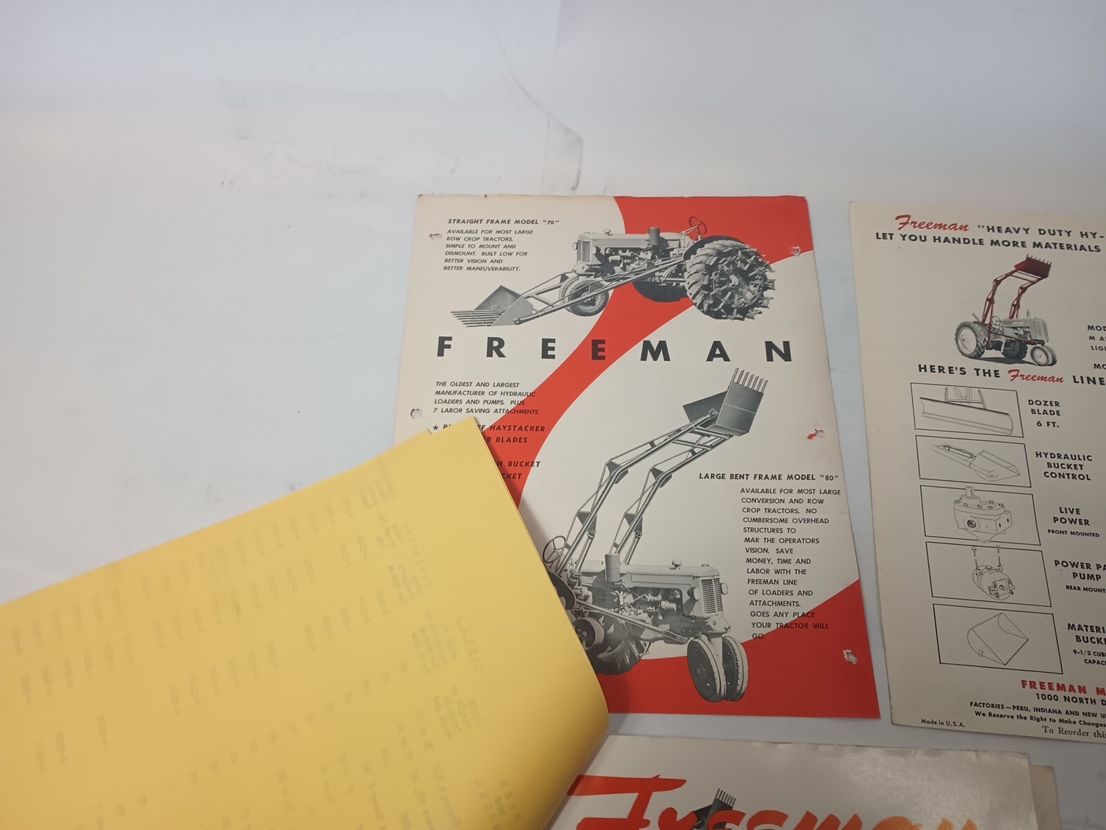 Lot Of Vintage Original Advertising Brochures Agriculture Freeman G94 3