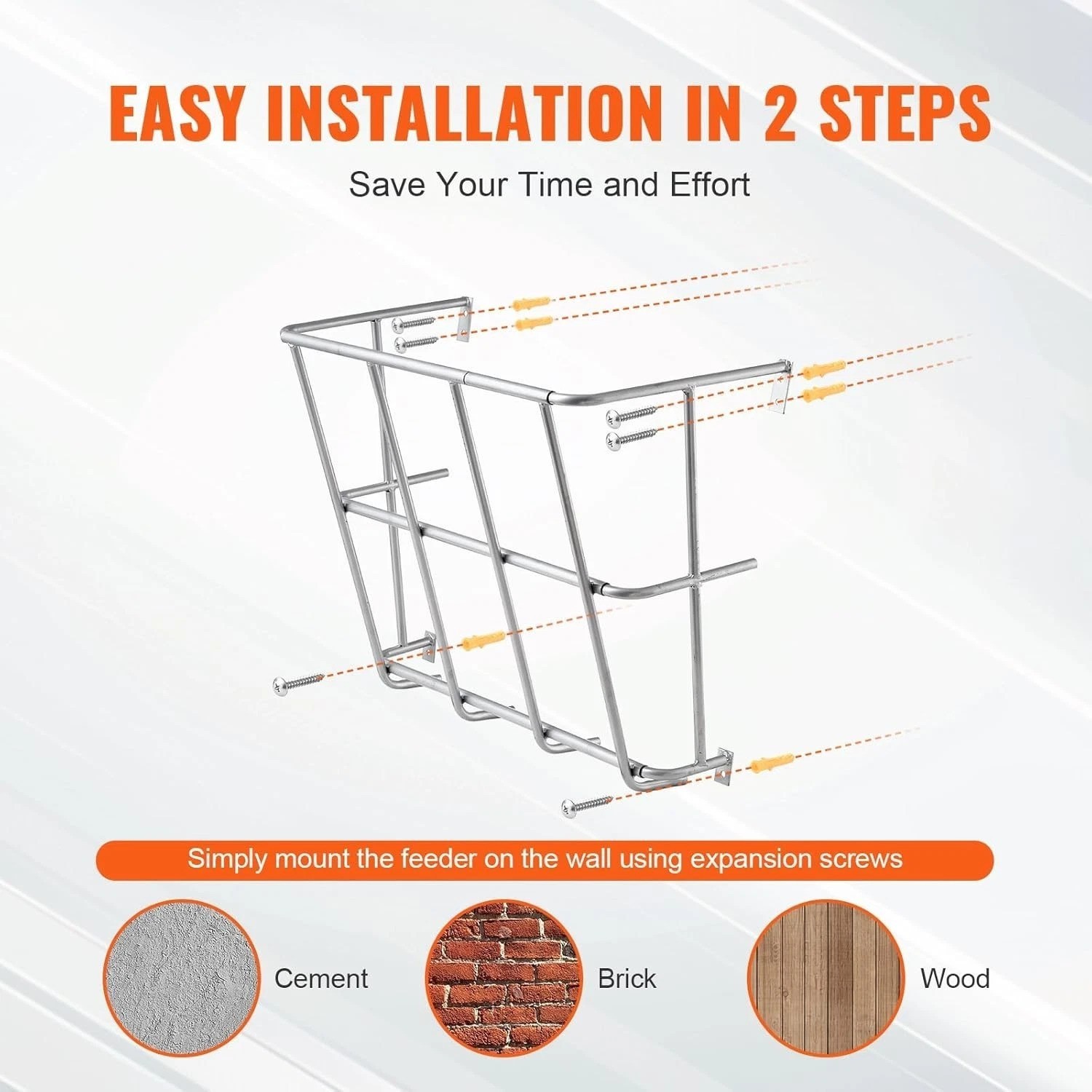 Space-Saving 18.5 Gallon Hay Feeder Rack for Multiple Outdoor Livestock Feeding