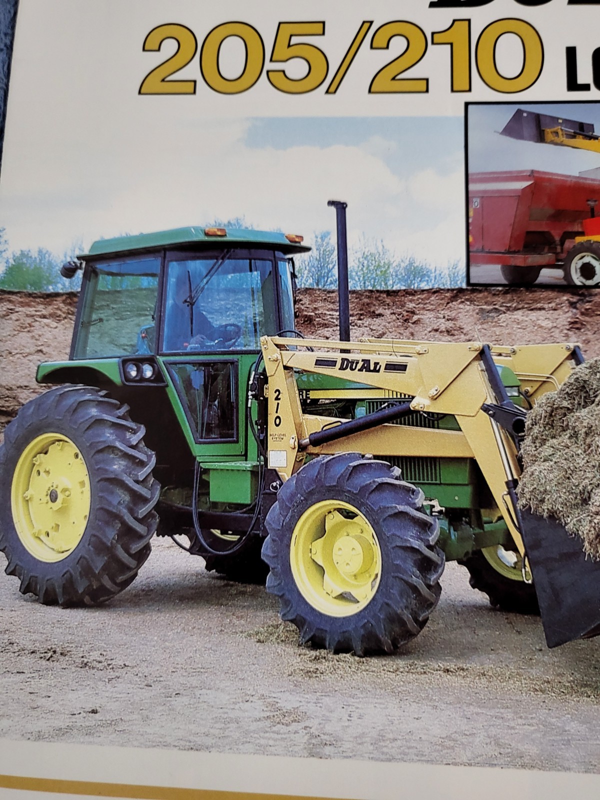 DUAL Model 205 210 Farm Tractor Loaders BROCHURE John Deere Hesston Allis etc.