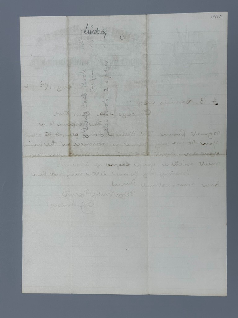 1876 CAYUGA CHIEF Machinery FARM Letter Antique Advertising AUBURN NY Milwaukee