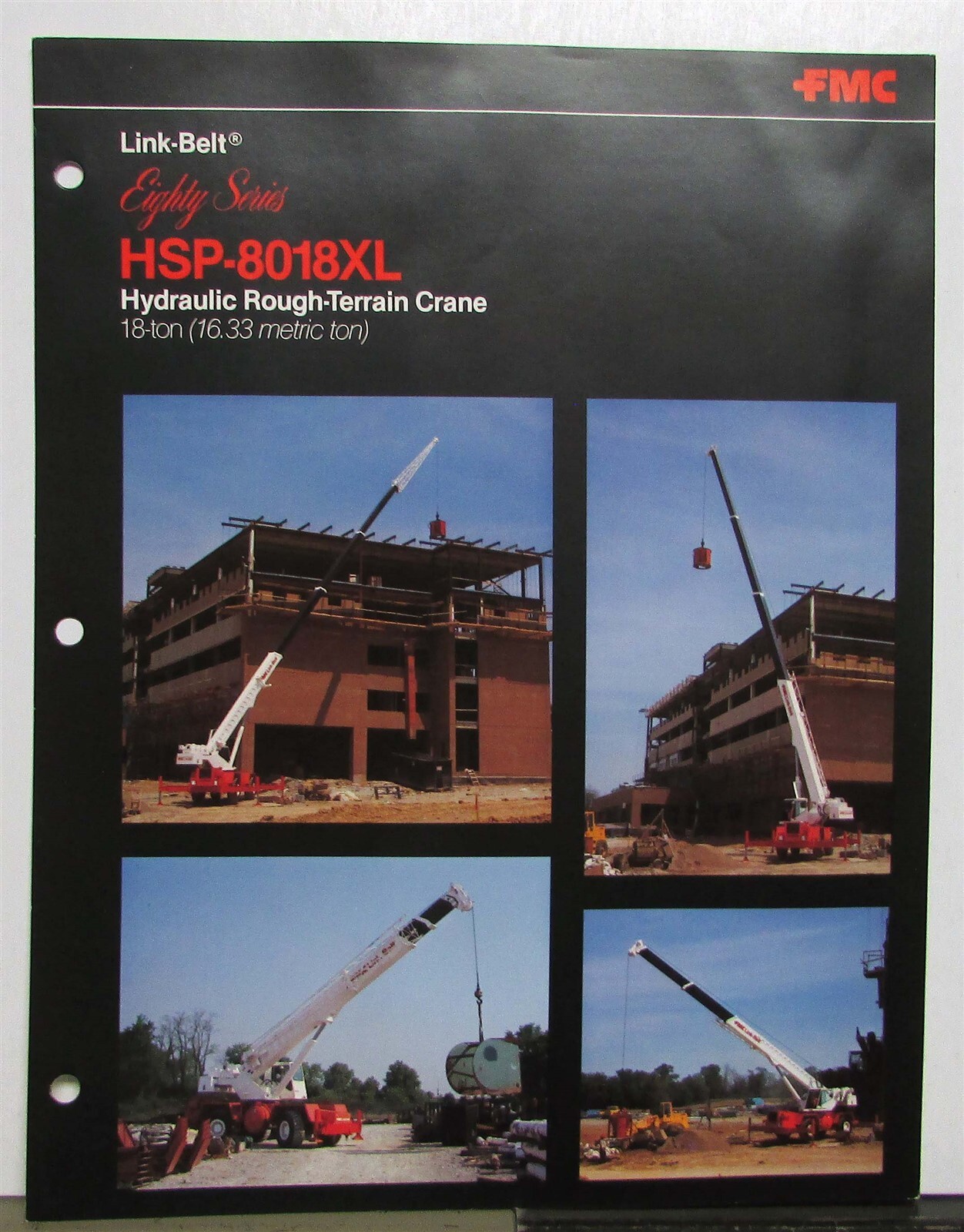 1985 Link Belt Speeder Crawler HSP-8018XL Crane Specs Construction Data Sheet