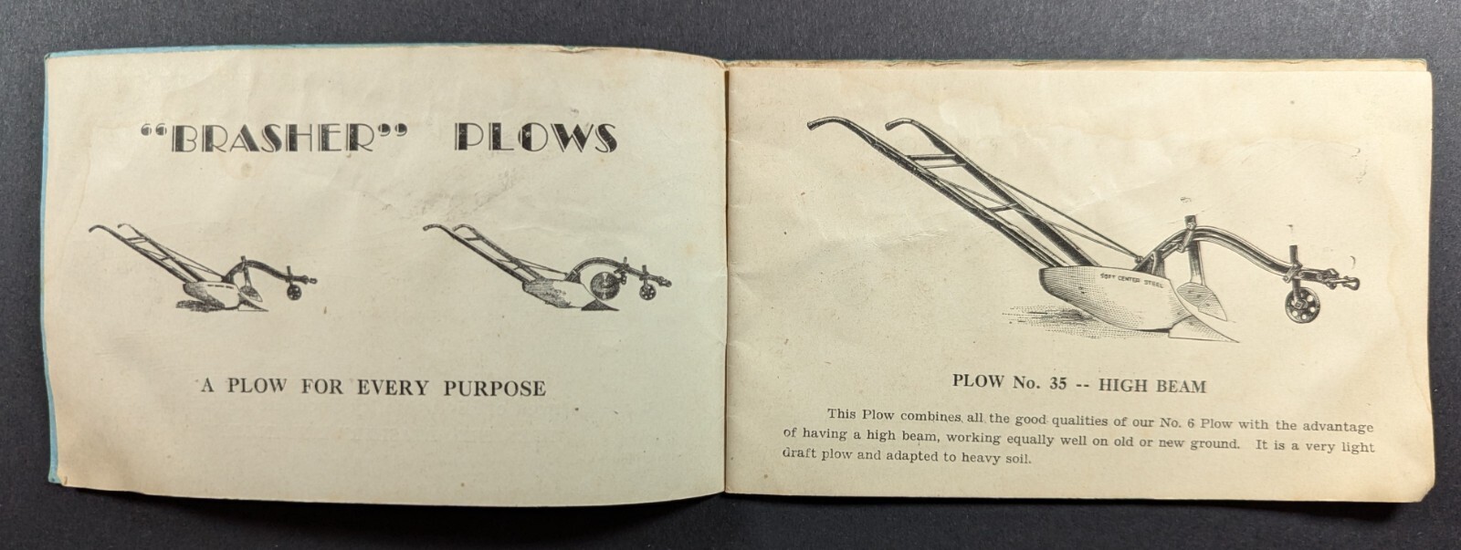 Antique Brasher Plows Brasher Falls NY Farming Graphic 20 Page Catalog