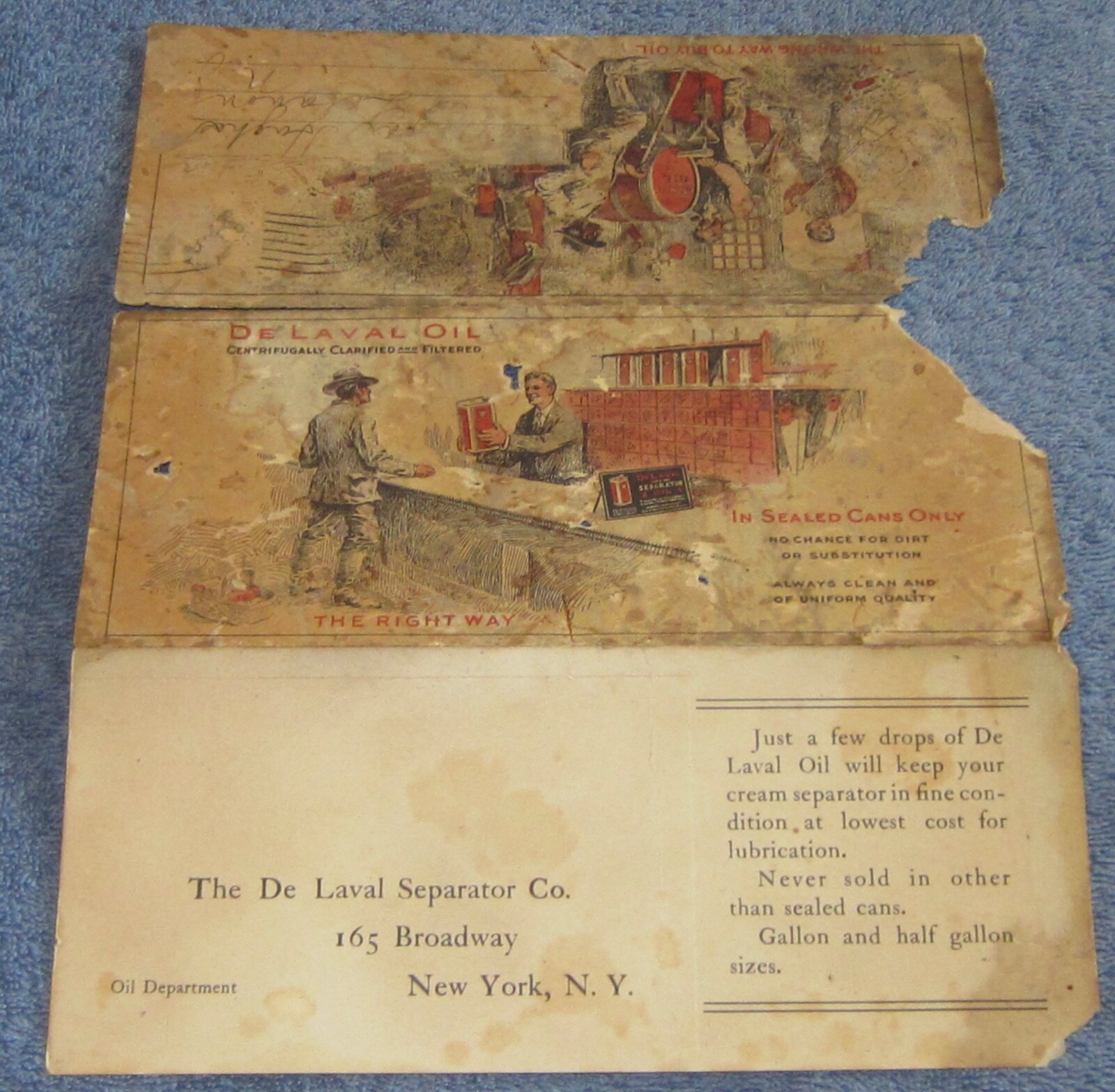 1914 De Laval Oil Separator Vintage Advertising Mailer Flyer