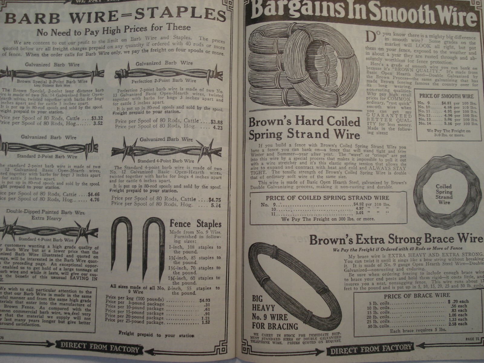 CATALOG BROWN FENCE & GATES DECEMBER 1919 CLEVELAND OHIO