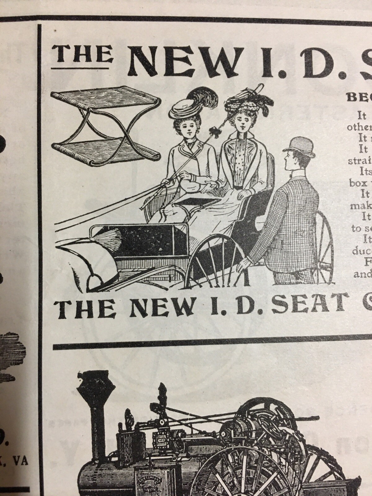 Detailed 1902 Farm Advertising Steel Wheels Wagons Wine Press Machinery Farming