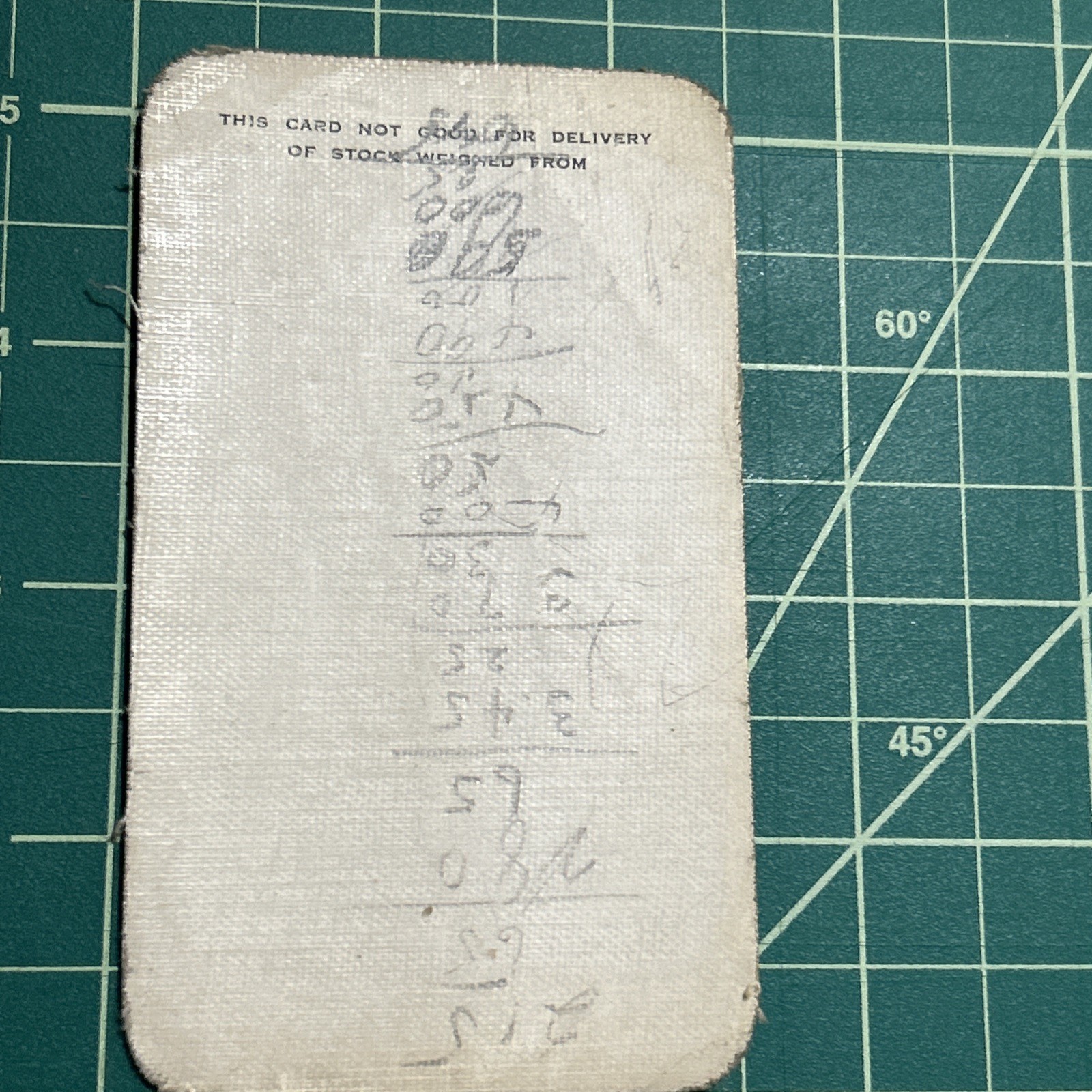 Rare Canvas 1931 Omaha Nebraska Union Stock Yards Livestock Comm. ID Cards Lin