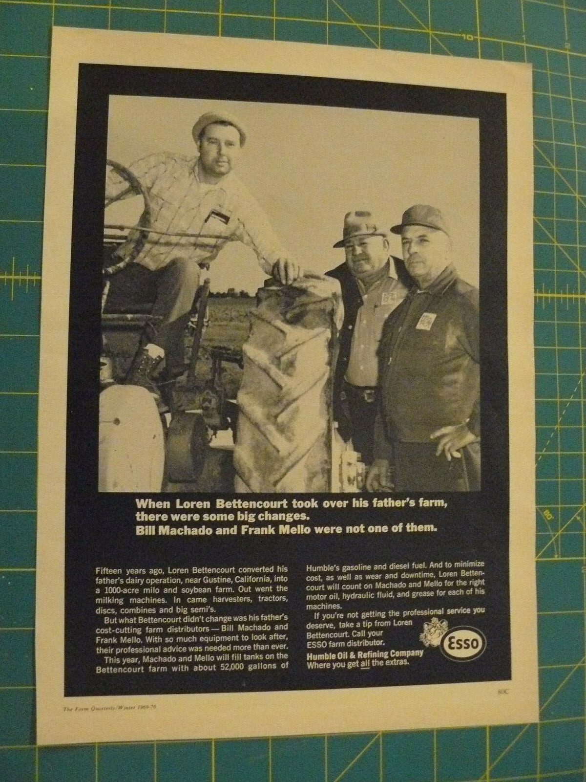 THE FARM QUARTERLY- WINTER 1969-70 -AD- ESSO