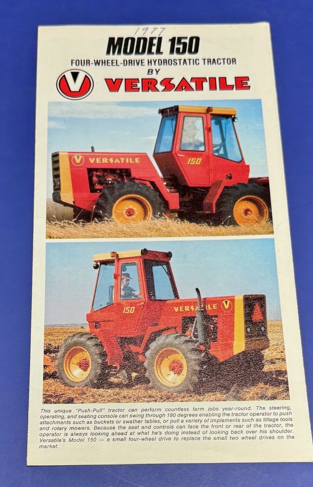 Versatile Model 150 Ford Wheel Drive Tractor Brochure