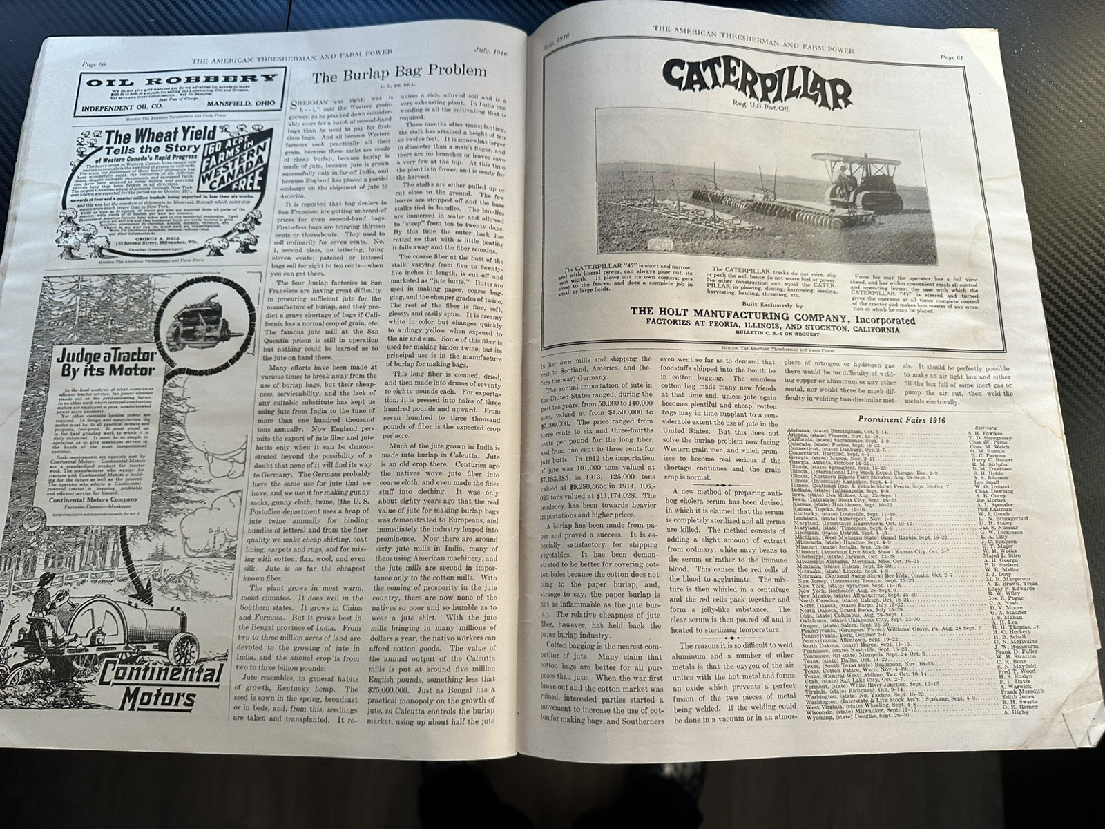 The American Thresherman and Farm Power MAGAZINE 1916 Madison, WIS Vol 19 No 3