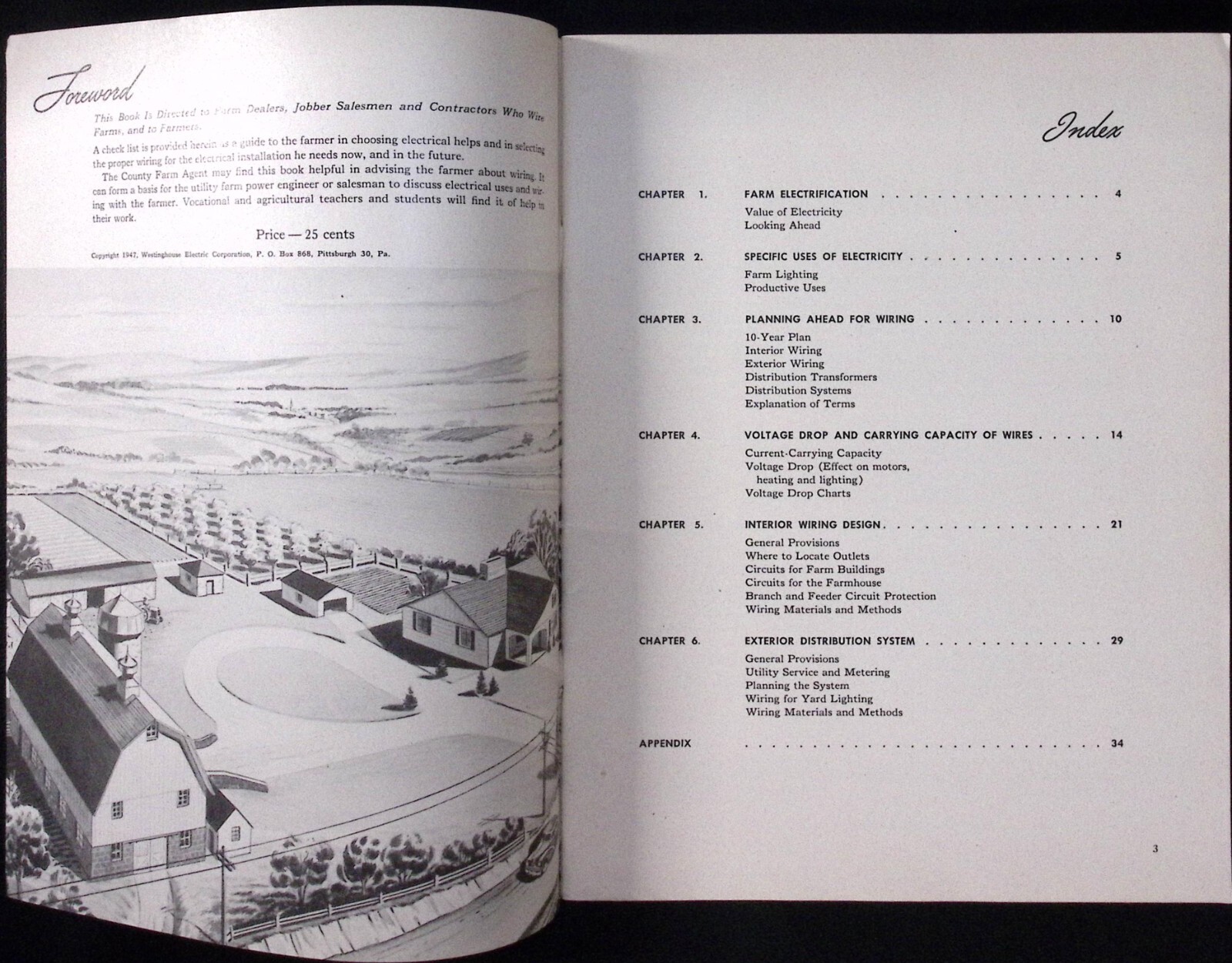 1947 Farmstead Wiring Westinghouse Electric Corp Informational Booklet