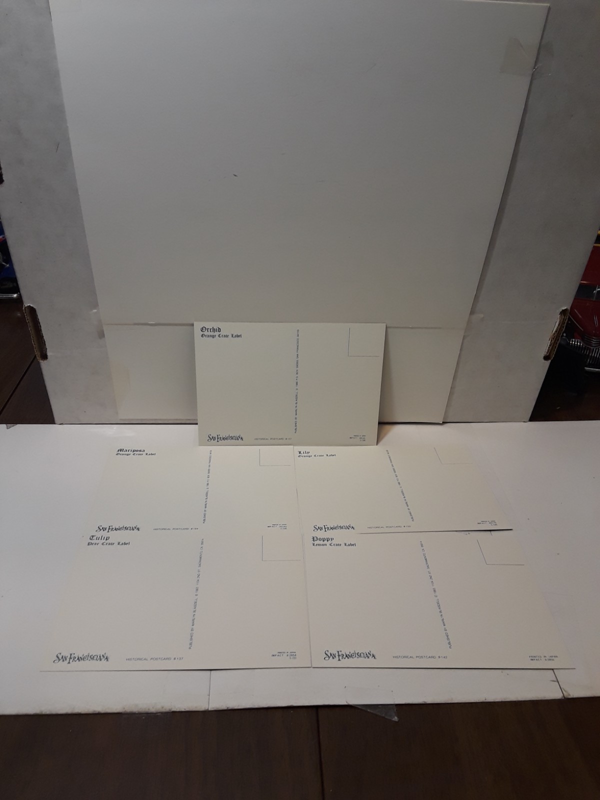 Lot of 5 Vintage 1983 Postcard Fruit Crate Labels