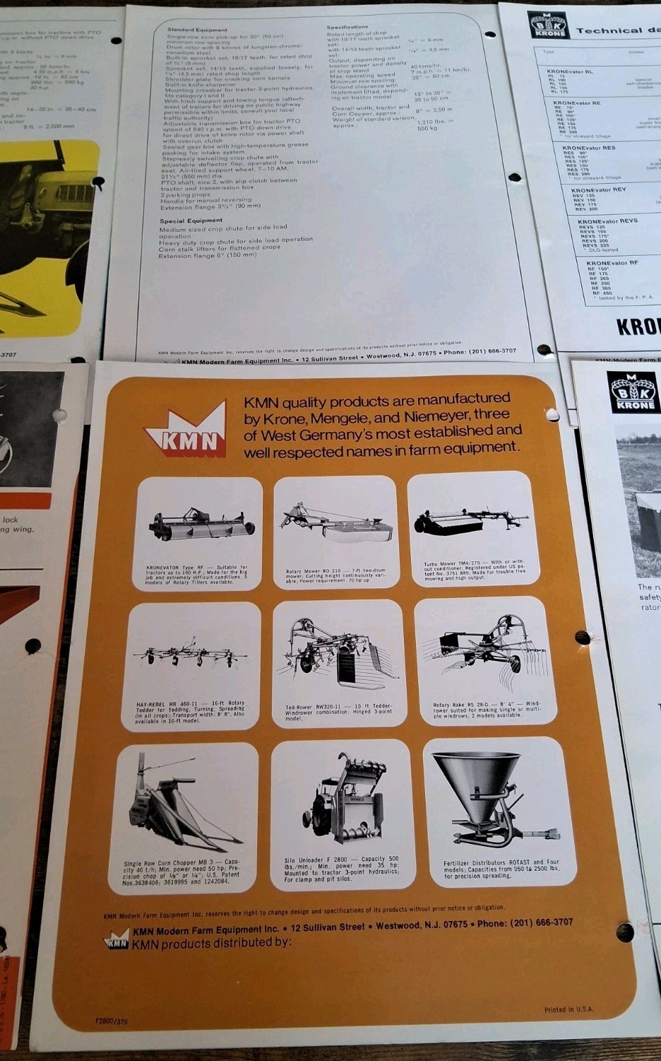 KNM Brochures Corn Chopper KRONEvator Fertilizer Spreaders Silo Unloader Mowers