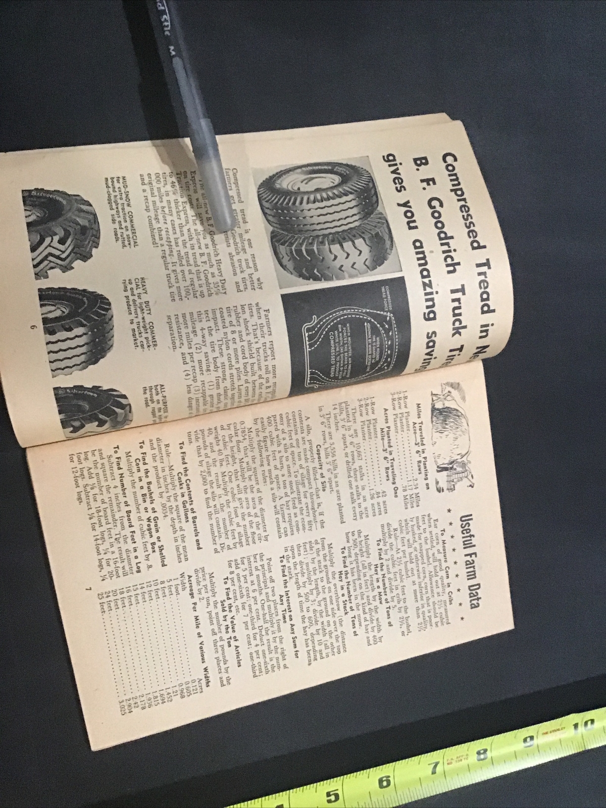 1954 BF Goodrich Farmer’s Handbook and Almanac Wadsworth Oil Co Ohio Booklet