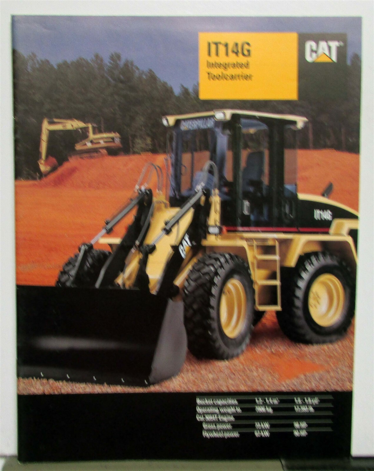 1995 Caterpillar IT14G Integrated Toolcarrier Specs Construction Sales Brochure