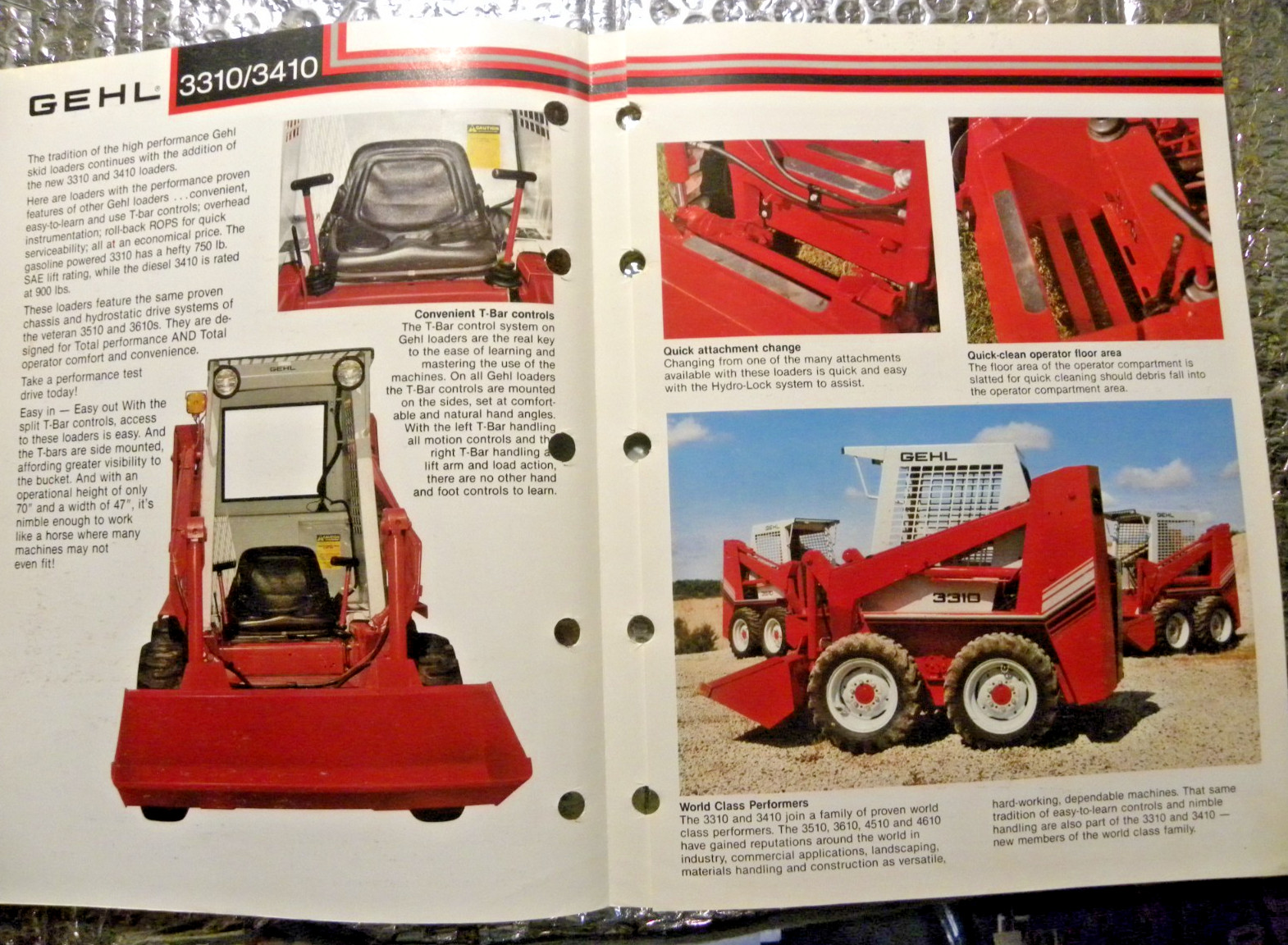 Vintage Factory Gehl Dealer&rsquo;s Brochure 3310 / 2410 Skid Steer Loaders