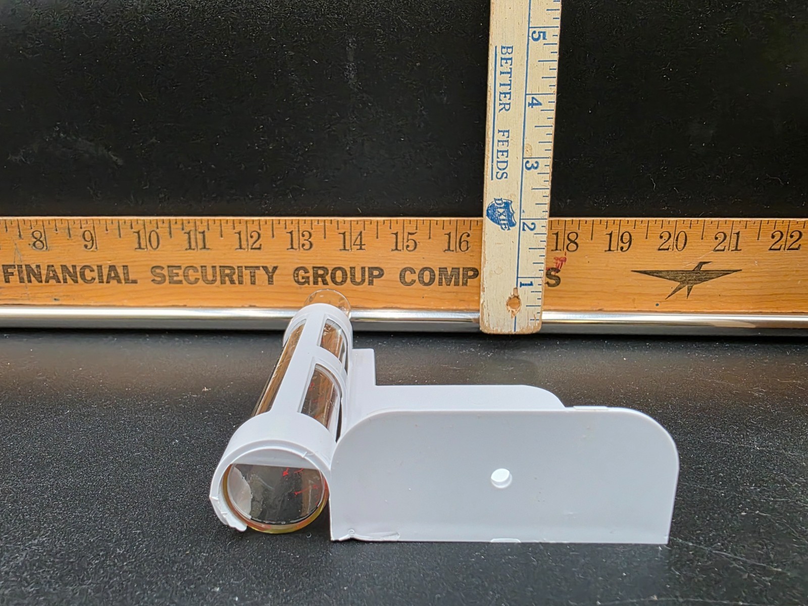 NOS UNUSED White Metal Rain Guage Federal Land Bank Association w Original Box