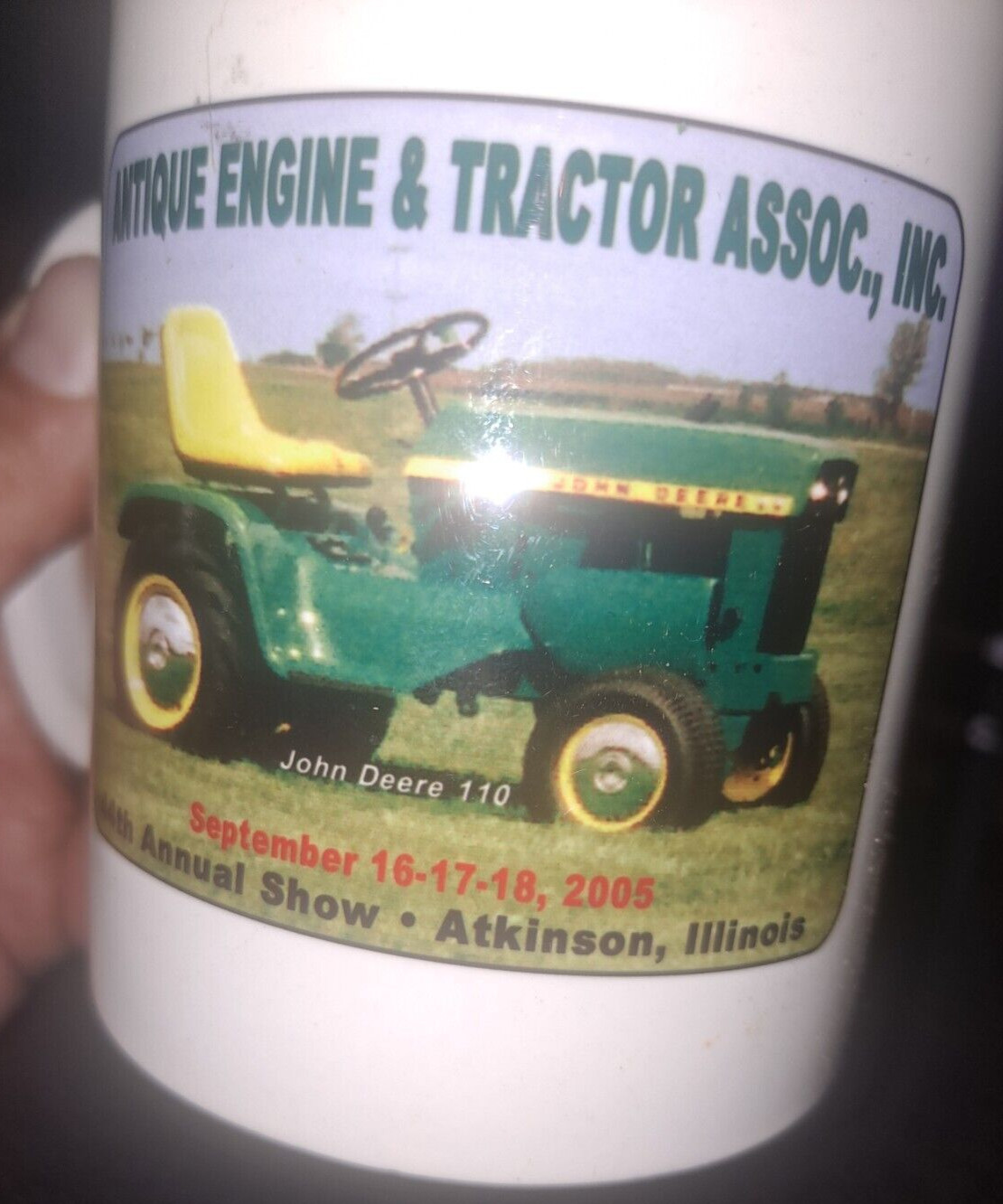 Antique Engine & Tractor Association Atkinson Illinois mug & kozie Sept 2005