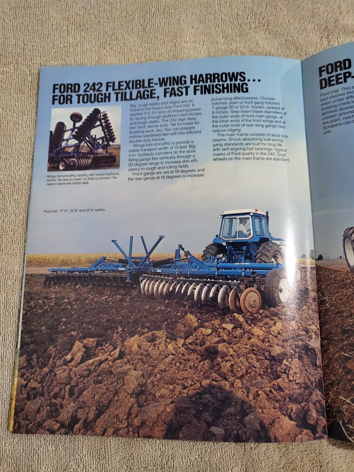 1984 Vintage Ford 200-251 Disk Harrow BROCHURE Tractor on Cover: TW-15 Troy, MI.
