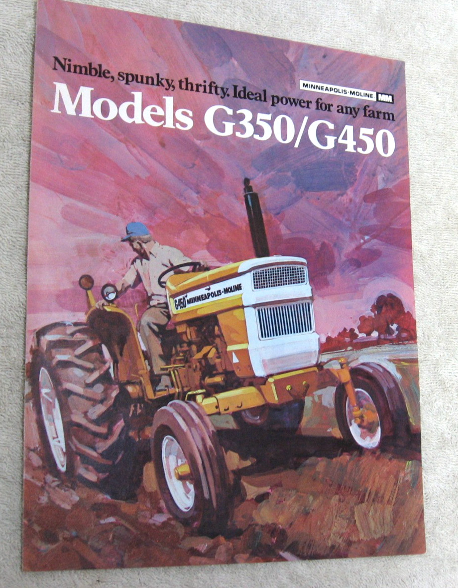 VINTAGE MINNEAPOLIS MOLINE TRACTOR G250 G450 BROCHURE