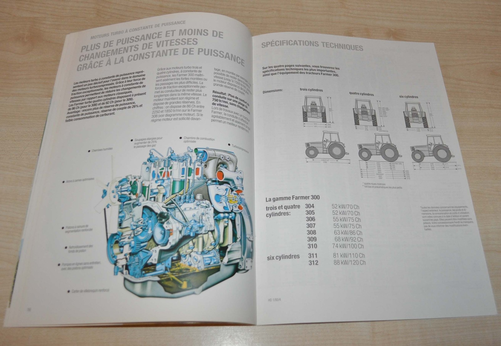 Fendt Farmer 300 Series Tractor Agricultural Brochure Prospekt FR