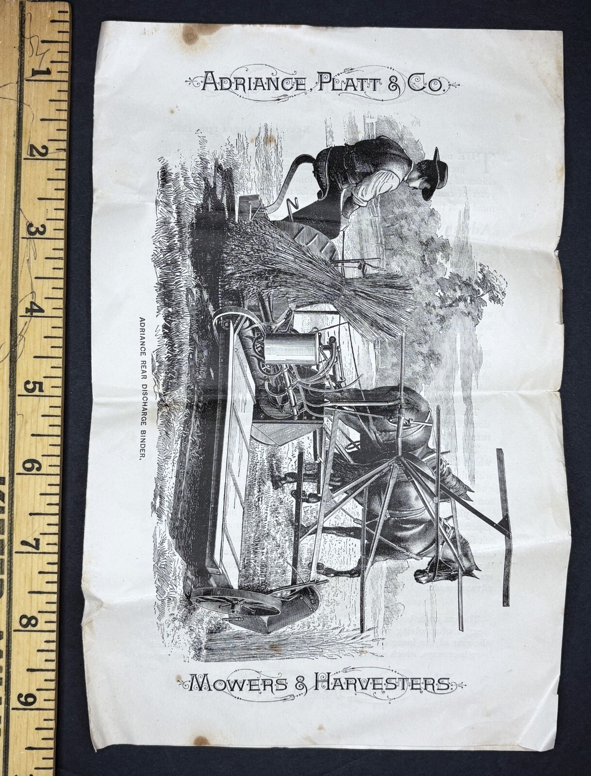 RARE Catalog Farm Flyer – Adriance Platt Co Mowers Harvesters Binders 1888 NY