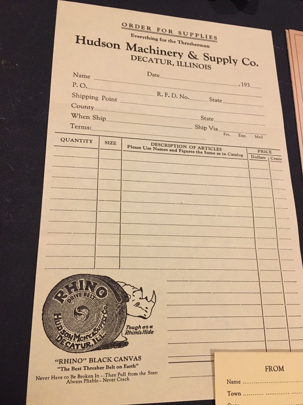 1935 Hudson Machinery Price List++ Saw Mill Belts Tractor Parts Case John Deere