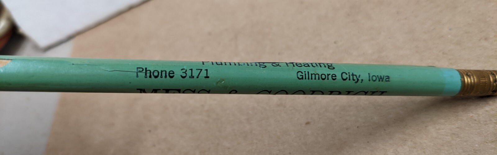 Vintage Mess & Goodrich Phn 3171 Gilmore City Iowa IA Pencil Farm Implements +