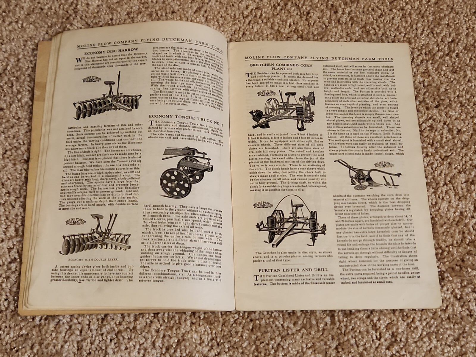 Flying Dutchman Farm Equipment Moline IL Plow Co Souvenir Song Book