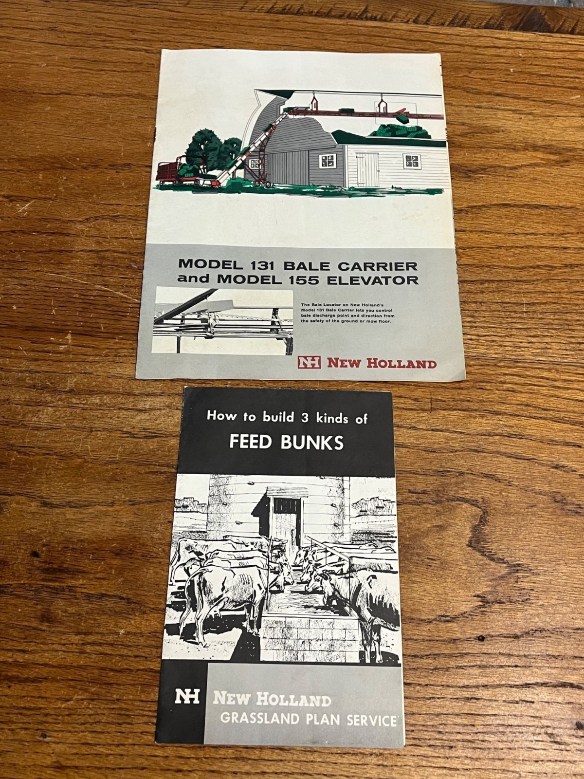 Vintage New Holland Farm Sale Brochures Feed Bunks 131 Bale Carrier 155 Elevator