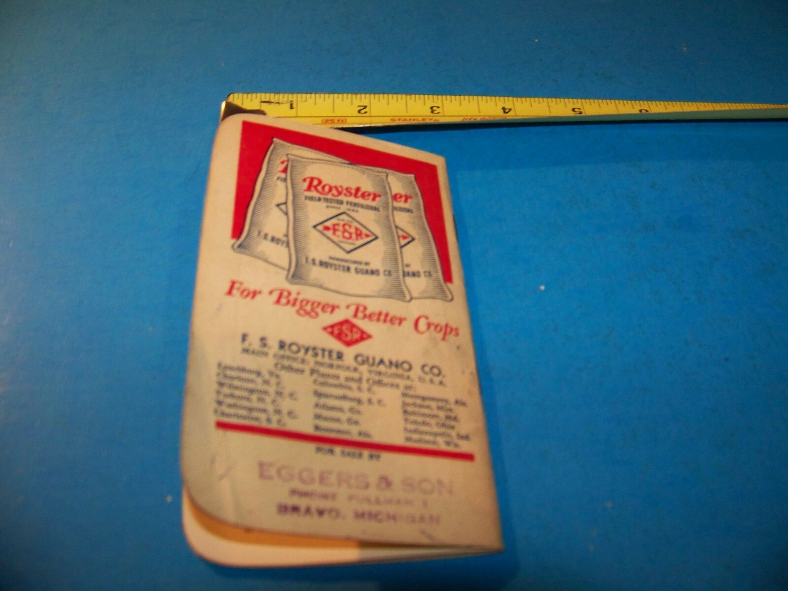 Royster Fertilizer « Daily Reminder » Memo Booklet 1951 F.S. Royster Guano Comp.