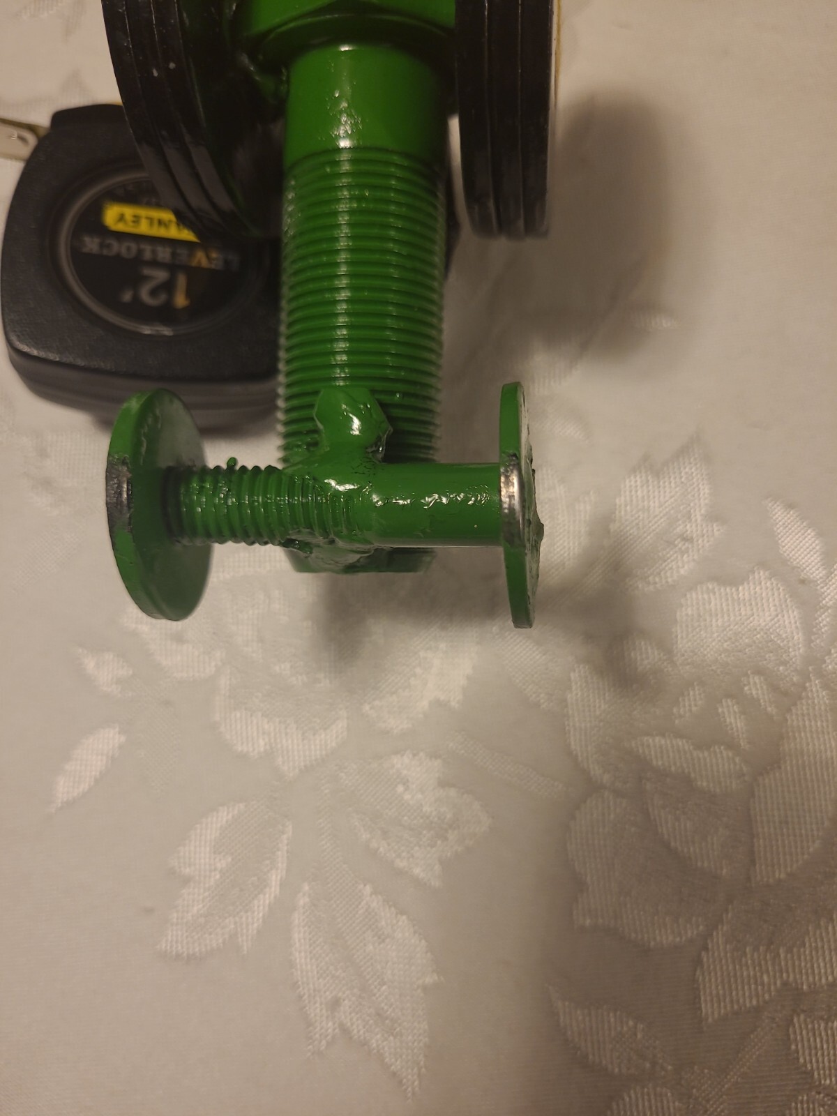 Custom Handmade Farm Tractor Scrap Bolts & Nuts – Black, Green 3 1/2&Prime; H x 5&Prime; L