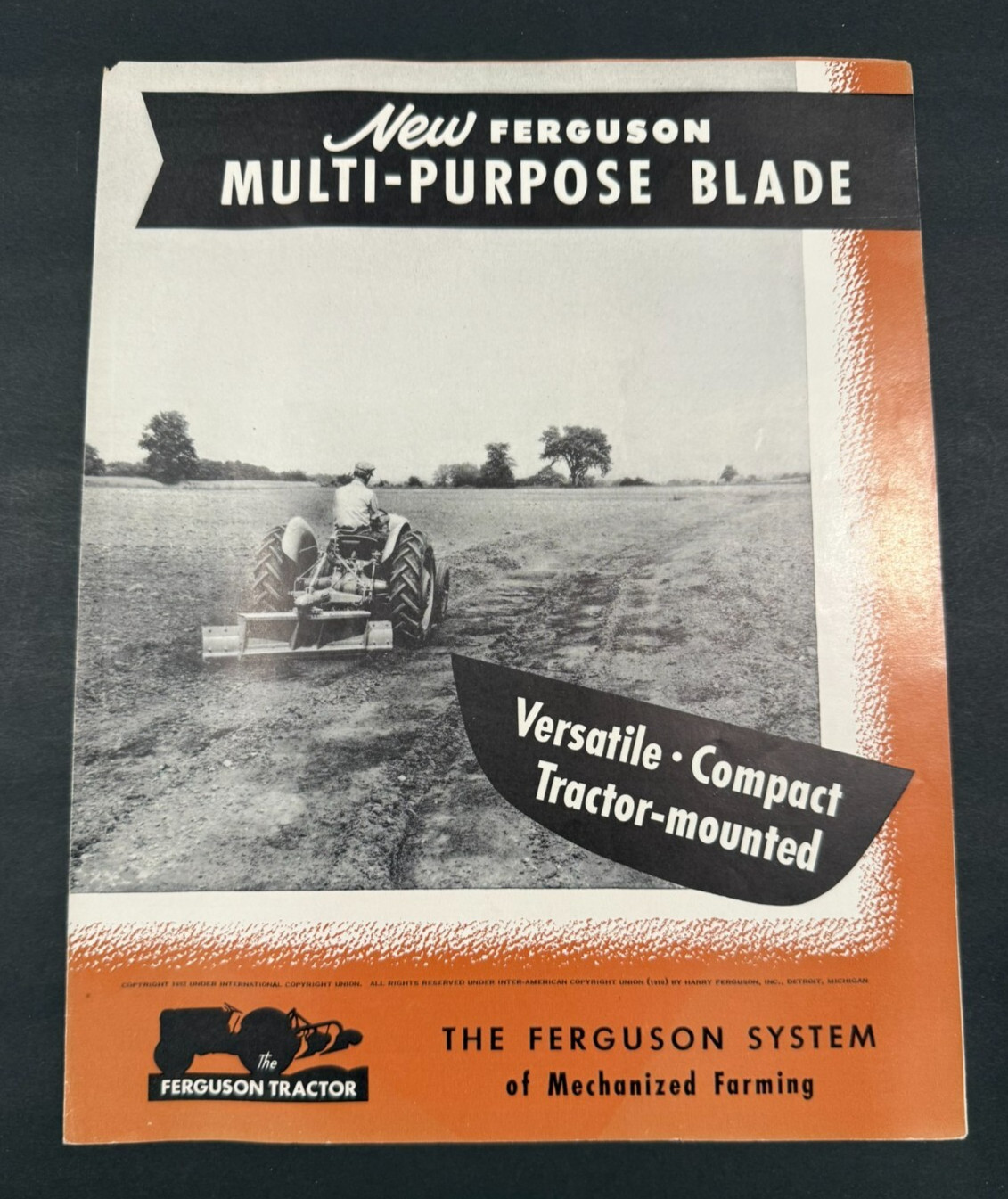 1946 Ferguson Multi- Purpose Blade Farm Implement Brochure