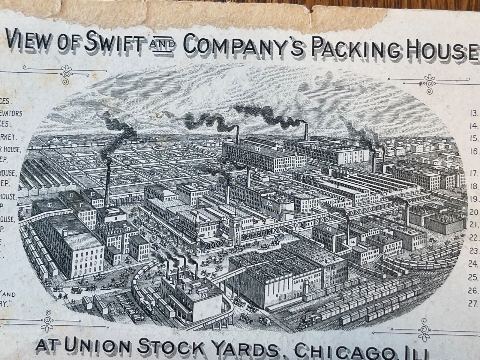 Swift&rsquo;s Jersey Butterine 1880s Advertising Card, Union Stock Yards, Chicago