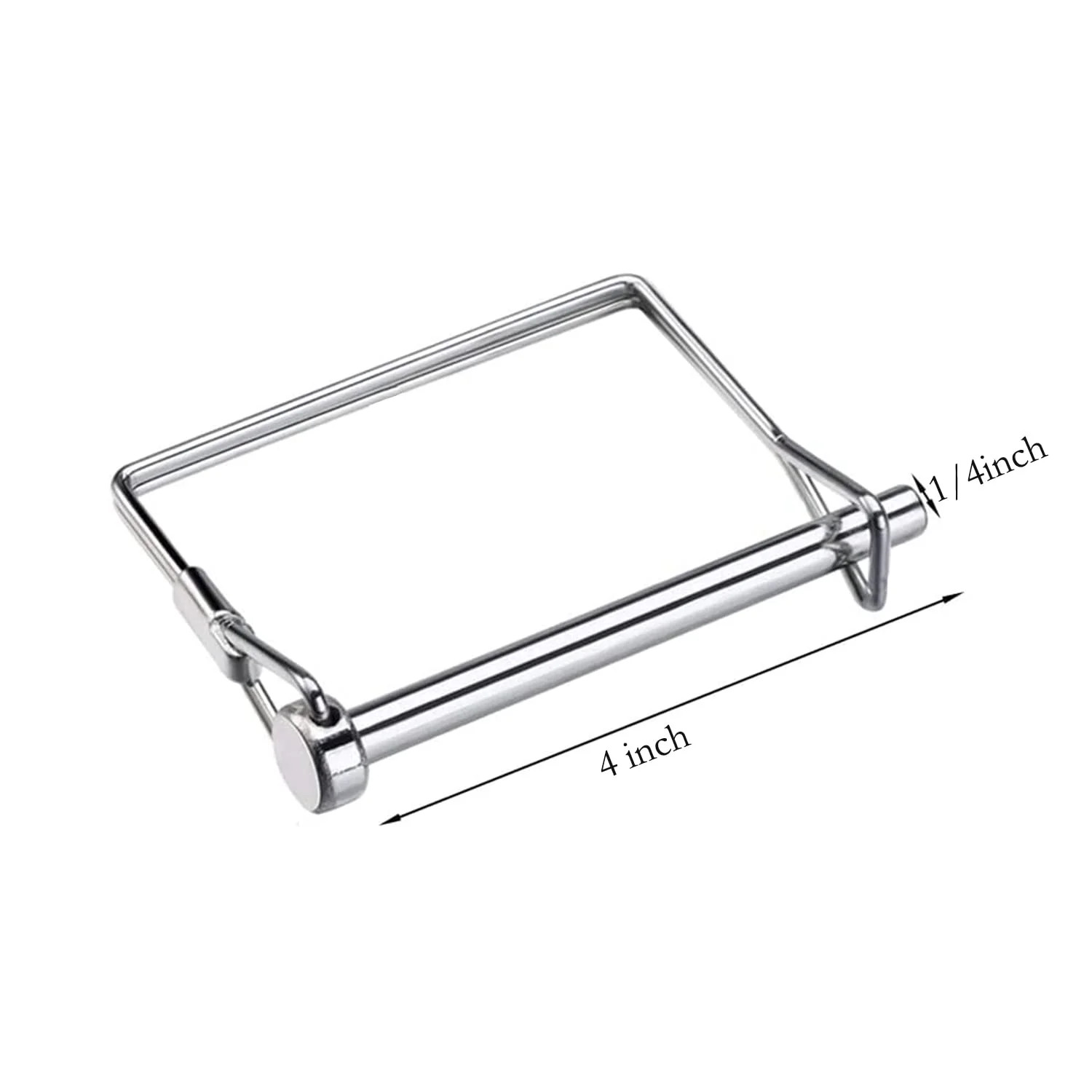 10 Pack 1/4×4 Inch Trailer Coupler Pin Heavy Duty Wire Lock Pin PTO Shaft Lockin