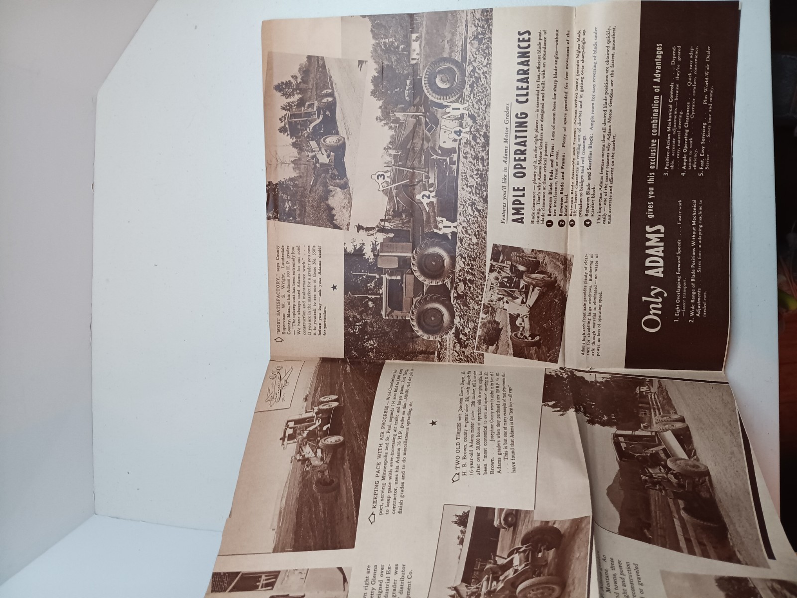 Adams Road Machinery Pictorial News Sales Brochure Advertising Mailer