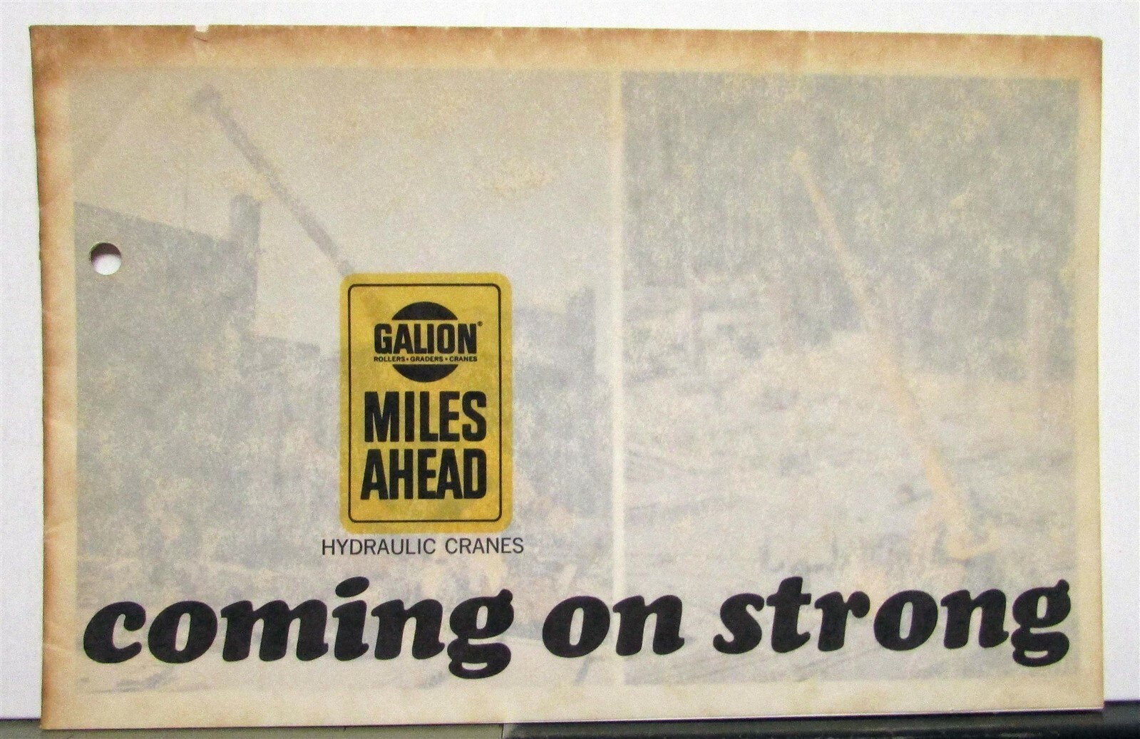 1968 Galion Hydraulic Crane Specifications Construction Sales Brochure