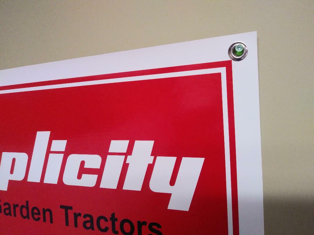 SIMPLICITY Zero turn mowers Logo BANNER SIGN lawn garden tractors