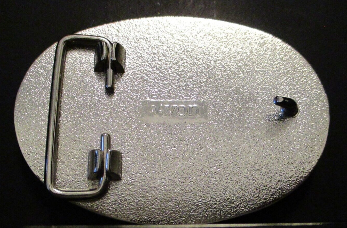 Vintage Horse Saddle Western Dress Style Silver Belt Buckle Avon 3&Prime; x 2.25&Prime;