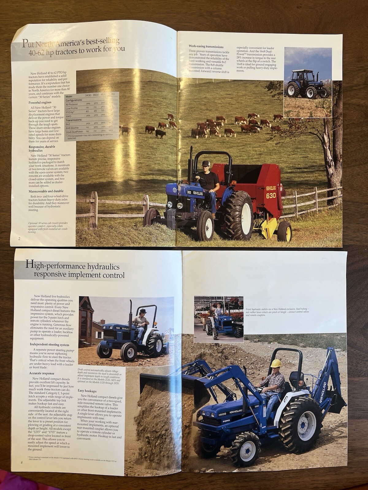1996 New Holland Compact, Forage Harvesters, And 30 And 40 Series Brochures