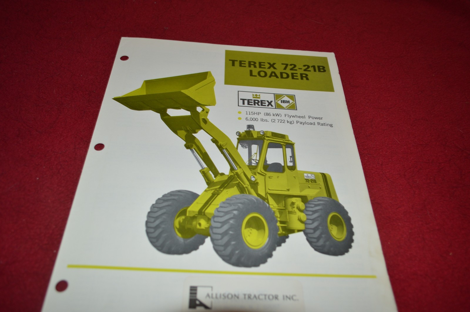 Terex 72-21B Loaders Loader Dealer&rsquo;s Brochure DCPA4